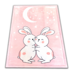 Thick pink children's rug PUFFY SOFT soft like rabbit bunny rug
