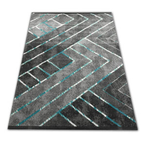 New Idea 3694BS35 Modern Turquoise Rug