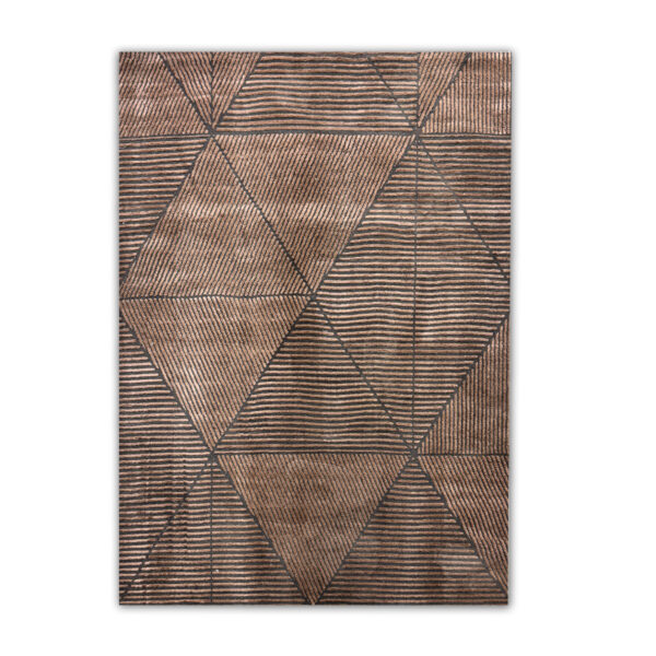 Dywan nowoczesny geometryczny antracytowy Costa Gold F019