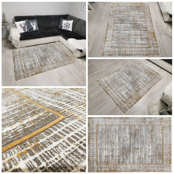 Dywan ekskluzywny delikatny Milas 20693 grey/gold