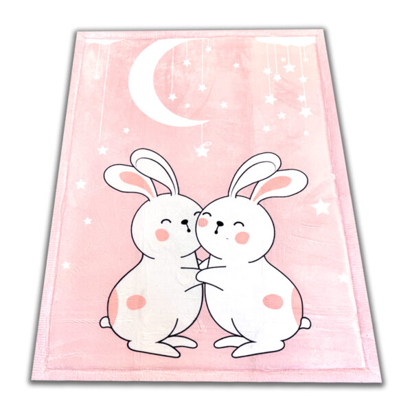 Thick pink children's rug PUFFY SOFT soft like rabbit bunny rug