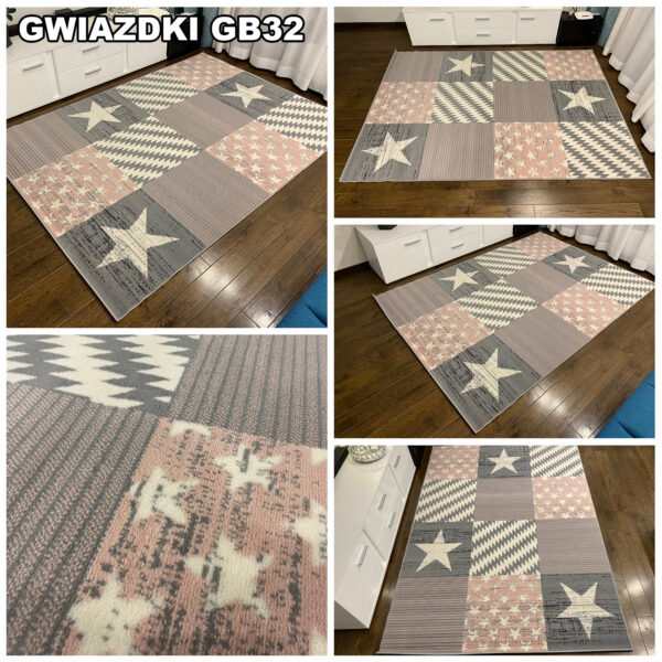 Dywan gęsty New Idea Gwiazdki GB32