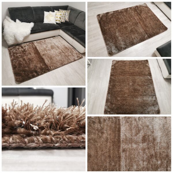 Astralux Mocca Shaggy Shiny Rug