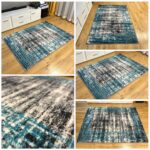 Nowoczesny turkusowy dywan New Idea 3731BS32