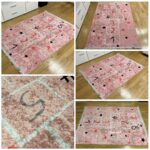 PRINT 593 803 Pink Children's Rug