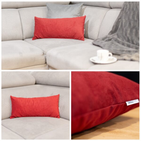 Red decorative pillow with filling, 60x30 cm, MANILA 23