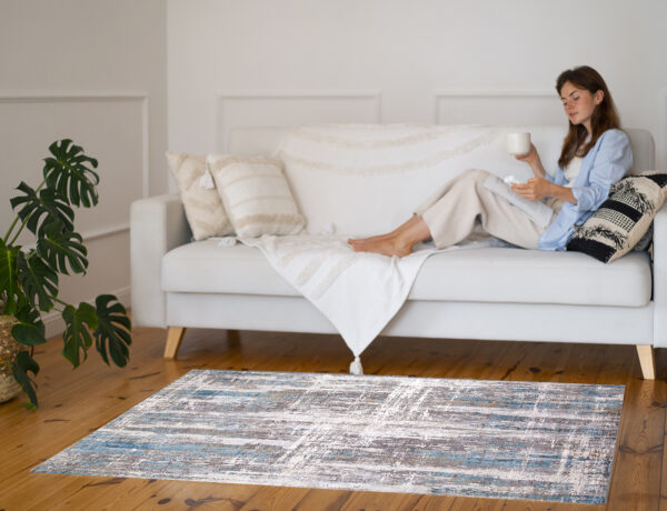 Modern turquoise rug Colaris 210