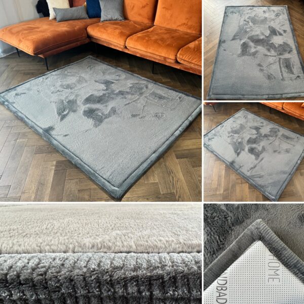 Gruby dywan PUFFY SOFT miękki jak dywan rabbit GREY