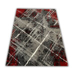 Nowoczesny dywan czerwony Carlo 4298 grey red