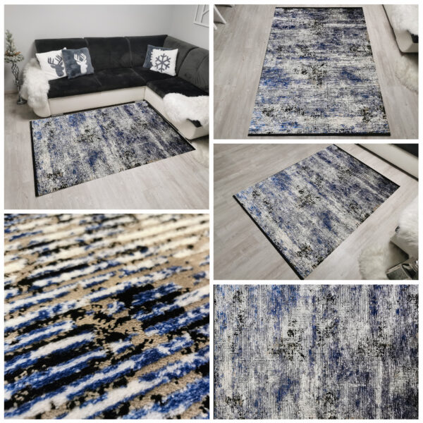 Dywan ekskluzywny delikatny Milas 20552 krem/blue