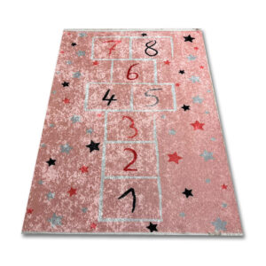 PRINT 593 803 Pink Children's Rug