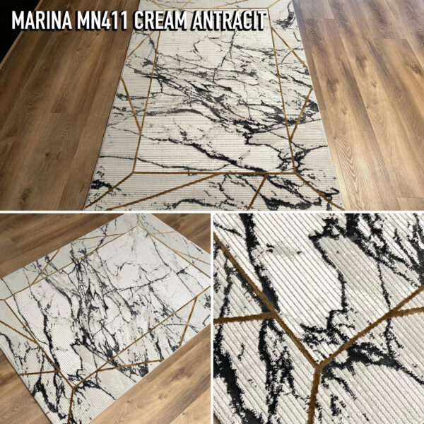 Nowoczesny miękki dywan MARINA MN 411 Antracyt
