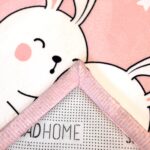 Thick pink children's rug PUFFY SOFT soft like rabbit bunny rug