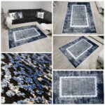 Dywan ekskluzywny delikatny Milas 20335 black/blue