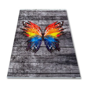 Dywan dziecięcy motylek szary PRINT 840 804