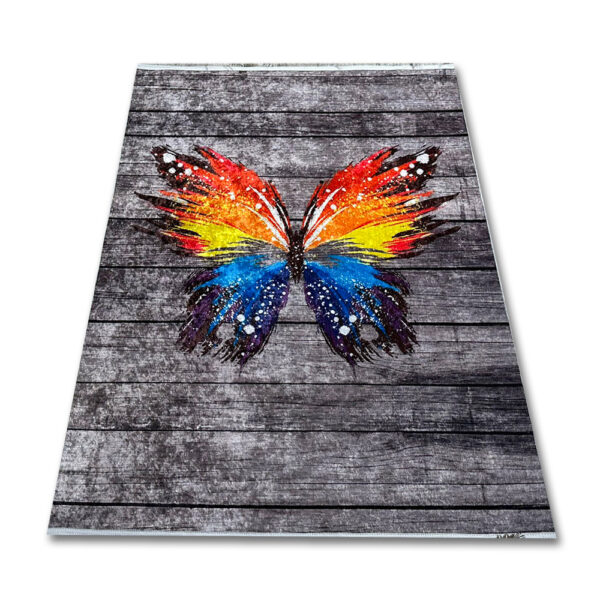 Dywan dziecięcy motylek szary PRINT 840 804