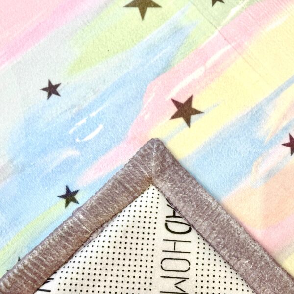 PUFFY SOFT Thick Children's Rug – Soft Like a Rabbit Rug with Rainbow Stars
