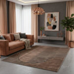 Geometryczny dywan art deco Costa Gold F265