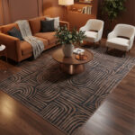 Art Deco rug with a unique pattern: Costa Gold F285