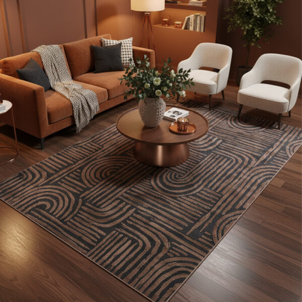Art Deco rug with a unique pattern: Costa Gold F285