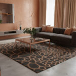 Geometryczny dywan glamour Costa Gold F281