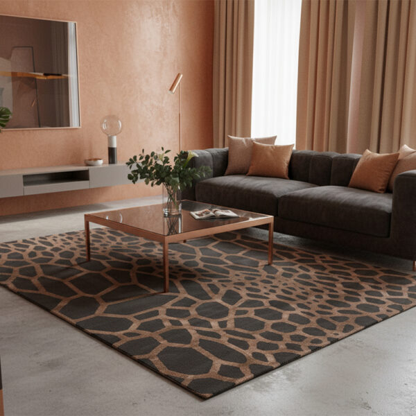 Geometryczny dywan glamour Costa Gold F281
