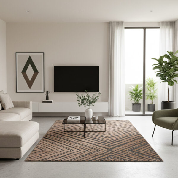 Geometryczny dywan glamour Costa Gold F282