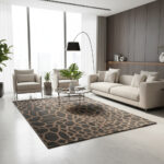 Geometryczny dywan glamour Costa Gold F281