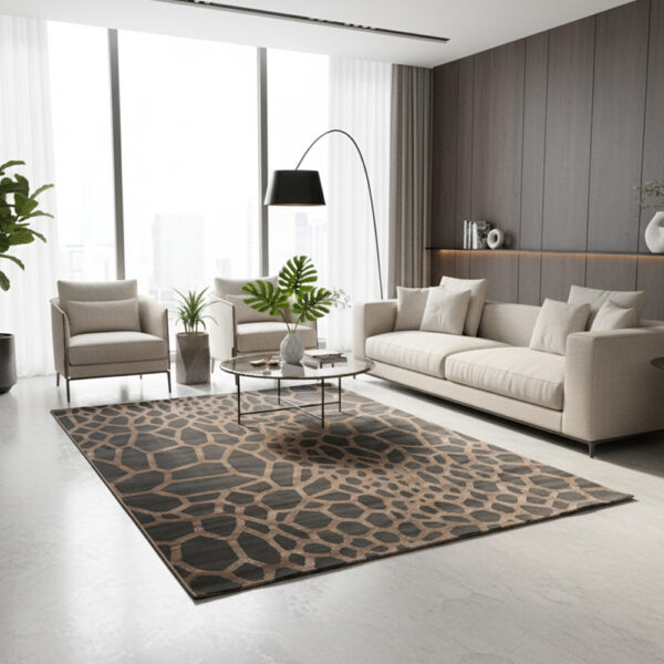 Geometryczny dywan glamour Costa Gold F281