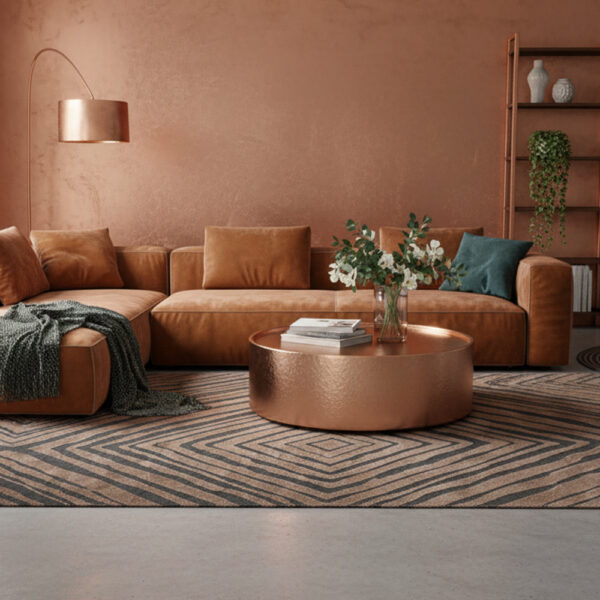 Geometryczny dywan glamour Costa Gold F282
