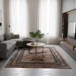 Dywan glamour z ramką Costa Gold F283