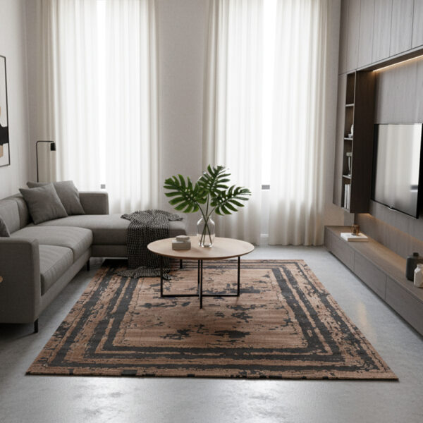 Dywan glamour z ramką Costa Gold F283
