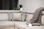 Beige decorative pillow with filling, 45x45 cm, MANILA 03