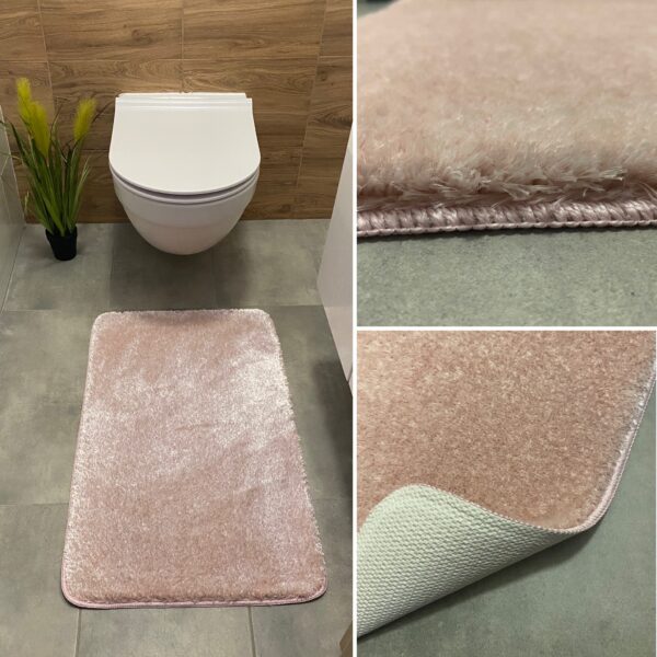 Gęsty dywan miękki pudrowy róż błyszczący Santa Pink