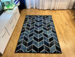 Nowoczesny dywan niebieski Carlo 4271 black blue