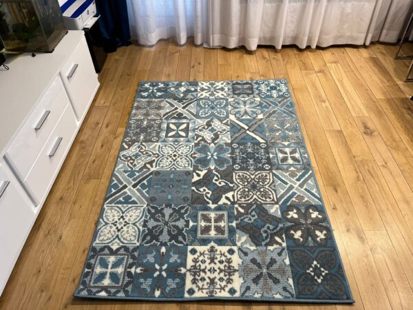 Nowoczesny dywan niebieski Carlo 3754 sky blue