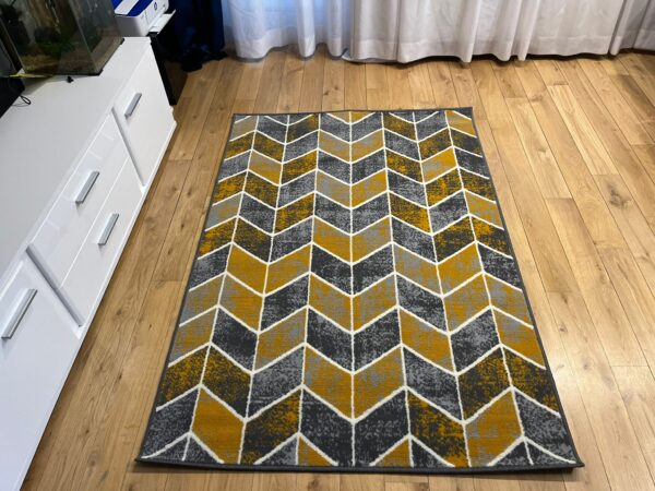 Nowoczesny dywan żółty Carlo 4271 grey mustard