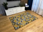 Nowoczesny dywan żółty Carlo 4271 grey mustard