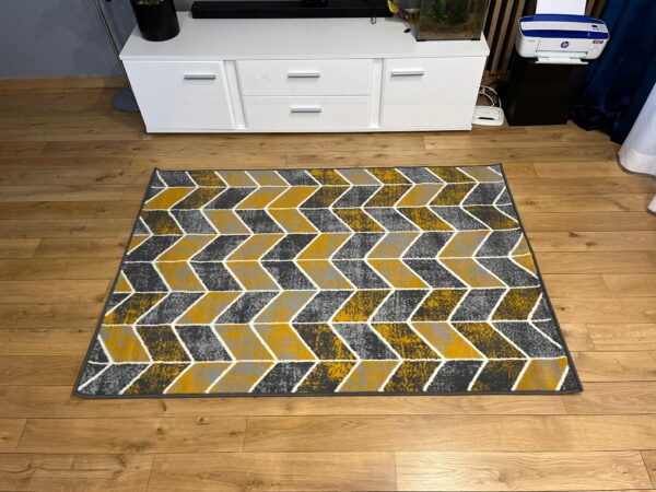 Nowoczesny dywan żółty Carlo 4271 grey mustard