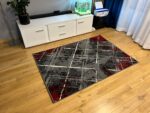 Nowoczesny dywan czerwony Carlo 4298 grey red