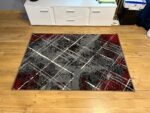 Nowoczesny dywan czerwony Carlo 4298 grey red