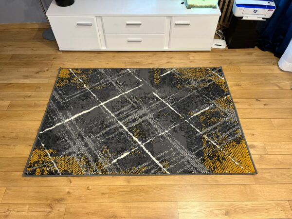 Nowoczesny dywan żółty Carlo 4298 grey mustard