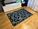 Nowoczesny dywan niebieski Carlo 4271 black blue