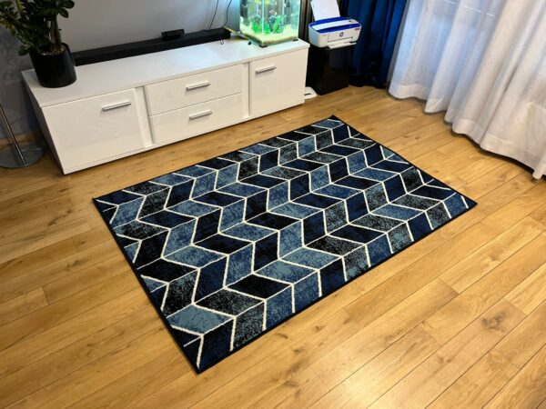 Nowoczesny dywan niebieski Carlo 4271 black blue