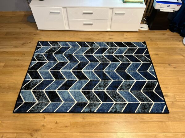 Nowoczesny dywan niebieski Carlo 4271 black blue
