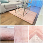 Gruby dywan kwadratowy PUFFY SOFT miękki jak dywan rabbit PINK
