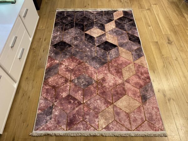 Modern Pink Geometric Rug PRINT 471-802