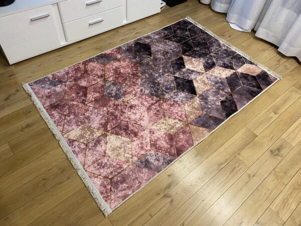 Modern Pink Geometric Rug PRINT 471-802