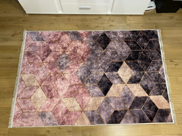 Modern Pink Geometric Rug PRINT 471-802