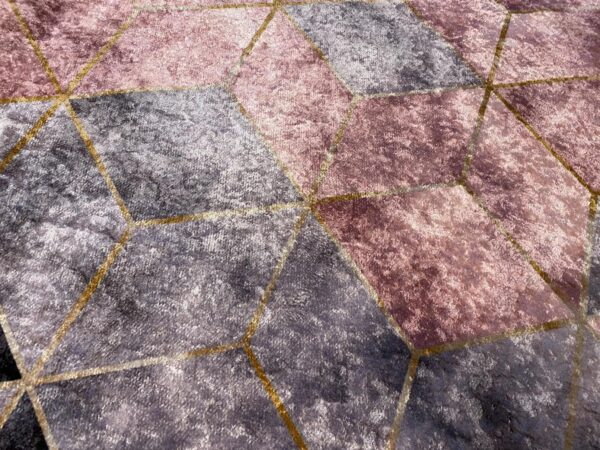 Modern Pink Geometric Rug PRINT 471-802